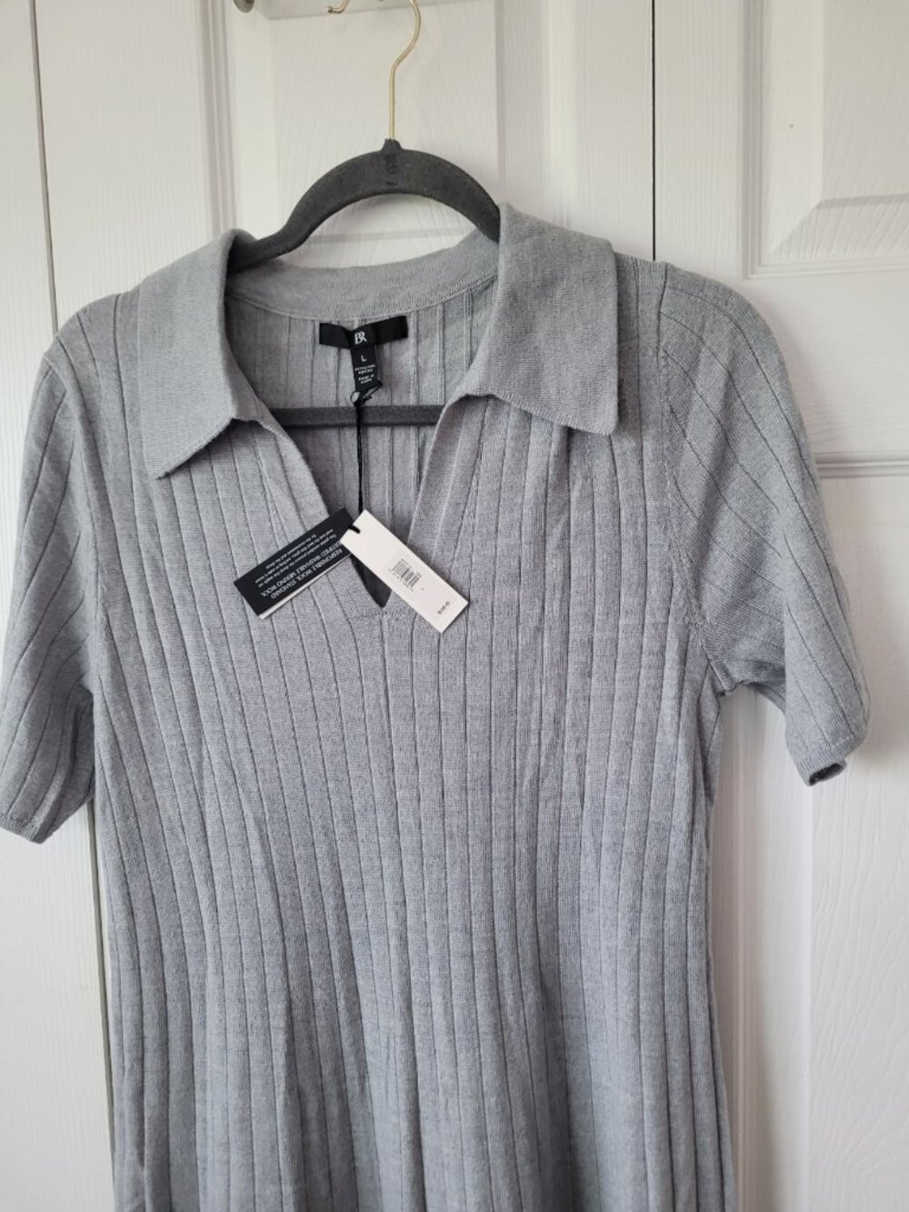 NWT BANANA REPUBLIC Nezha Merino Sweater Dress in Grey Size L - Picture 5 of 7